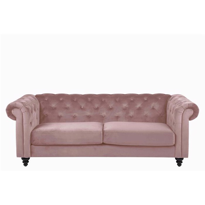 Charlietown sofa- Rosa velour stof 